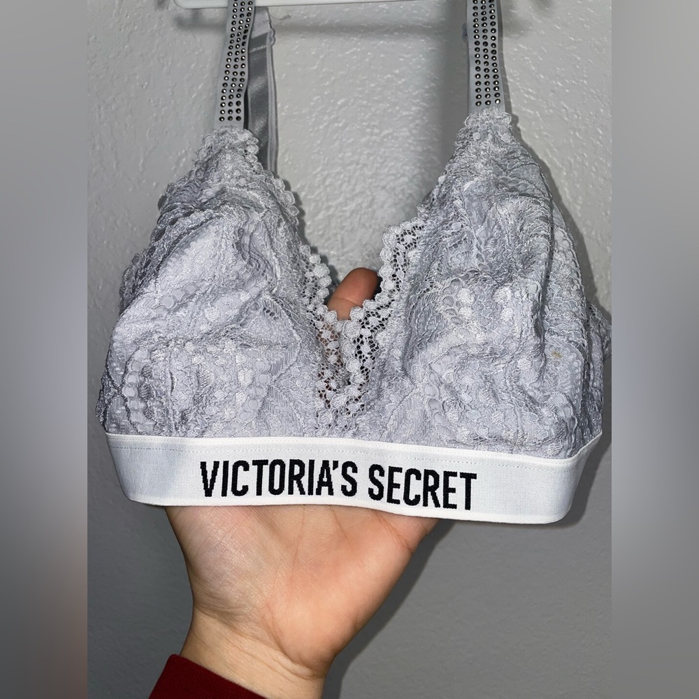 Victoria secret grey bling bralette